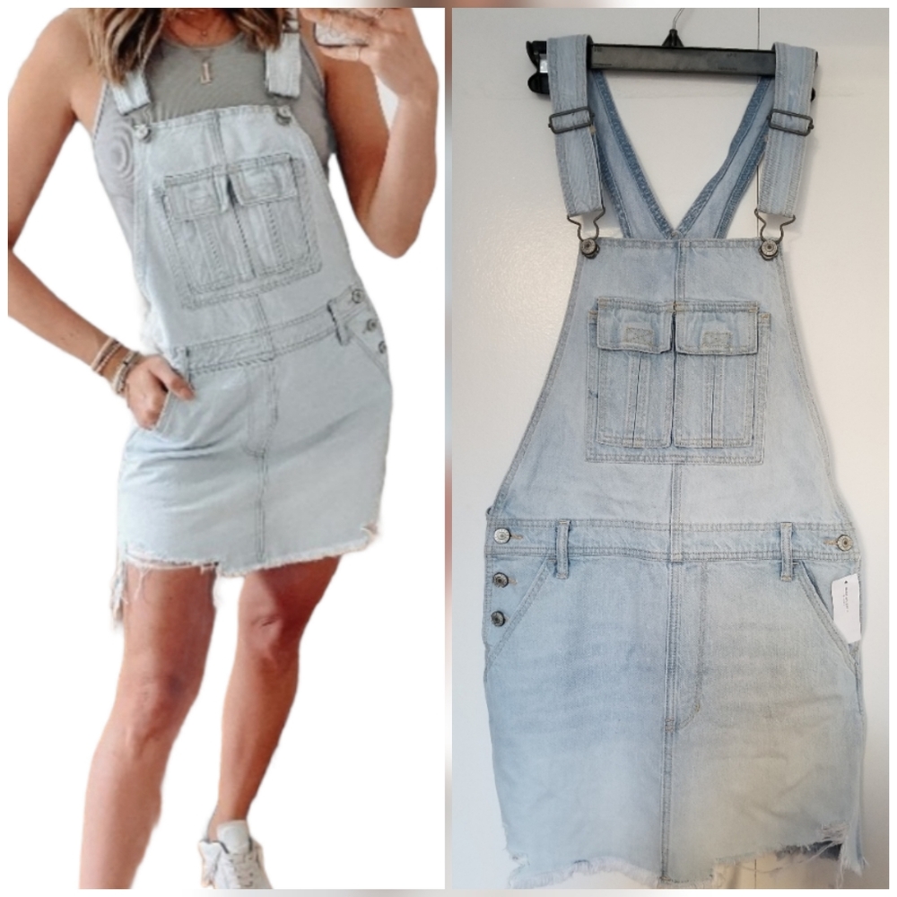 American Eagle Denim Overalls Dress